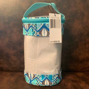 Vera Bradley NWTs Clear Lotion Bag in Go Fish Blue